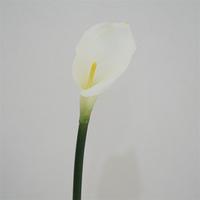 En gros Pas Cher Artificielle Calla Lily Real Touch Fleur Blanc Orange Latex Calla Lily pour Arrangement De Fleurs De Mariage Hôtel Décor
