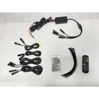 Nouvel accessoire automobile : Éclairage d'angle LED 12V polyvalent, réglable de 14 à 18 pouces, étanche IP68, avec effets de poursuite RGB, universel pour voitures