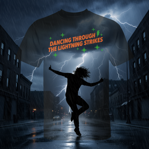 Camiseta Dancing Through The Lightning Strikes Dance, color negro, unisex para adultos - Product Image 3