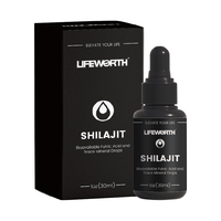 Lifeworth Pure Himalaya Shilajit Résine Souple Oral Liquide Système Immunitaire Supplément de Santé Ayurvédique Source d'Acide Fulvique