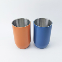 Mug à café personnalisable 450 ml, tasse à double paroi en acier inoxydable