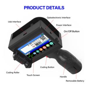 ハンドヘルドインクジェットプリンター QRコード包装製造日付印字機 ロゴ小型自動インクジェットプリンター印刷 - Product Image 3