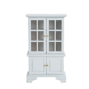 Miniatura 1:12 Gabinete de vidrio moderno Colección 1:12 Modelo Casa de muñecas Artesanía Muebles brillantes Adornos en madera - Product Image 6