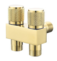 Robinet d'angle de pulvérisateur de bidet de salle de bains de robinet de double commande d'arrêt d'eau automatique en laiton moderne pour la salle de bains