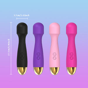 Mini varita vibradora para masajeador de punto <span class=keywords><strong>G</strong></span> femenino 10 modos 100% impermeable USB recargable logotipo personalizable juguete sexual para adultos - Product Image 6