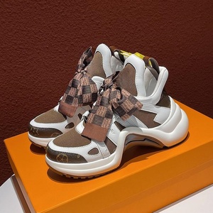 Mocassins de luxe de créateur avec soutien de la voûte plantaire, baskets épaisses pour hommes et femmes, chaussures décontractées en cuir véritable - Product Image 4