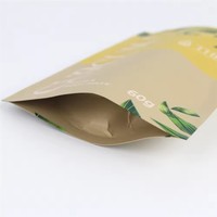 Quantité minimale de commande bas sacs en papier d'aluminium imprimés personnalisés pochette debout à fermeture éclair sac en papier kraft emballage de qualité alimentaire