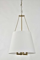 Suspension moderne d'intérieur à 1 lumière, ronde, réglable, en laiton, pour cuisine