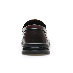 Chaussures habillées décontractées en cuir de vachette suédé de haute qualité, personnalisables avec logo, mocassins plats de luxe pour hommes - Product Image 6