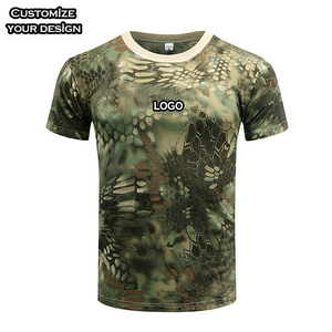 Mới Đến Người Đàn Ông Của Ngụy Trang Cổ Điển Đào Tạo T-Shirt Nhanh Khô Polyester Dệt Kim Quá Khổ Dài Tùy Chỉnh <span class=keywords><strong>Camo</strong></span> Thiết Kế Cho Ngoài Trời - Product Image 3