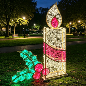 Sculpture <span class=keywords><strong>lumineuse</strong></span> LED 3D en forme de baies pour extérieur, avec structure en fer, pour projets commerciaux, décoration d'espaces publics et vitrines de fêtes - Product Image 1