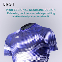 T-shirt de sport OEM pour homme, anti-transpiration, séchage rapide, respirant, haut d'entraînement, imprimé par transfert thermique dégradé, pour la course à pied