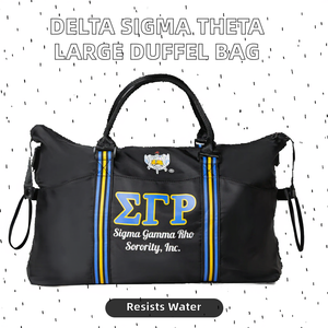 Sac de voyage pliable de grande capacité, léger, imperméable, en nylon, avec support pour chariot, style sport de luxe, de la sororité Sigma Gamma Rho SGR - Product Image 2
