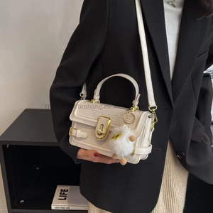 Summer New Women's Ins PU Leather <b>Handbag</b> Popular <b>Small</b> One Shoulder Bag Button Portable Fashionable Crossbody Bag Tanjing - Product Image 5