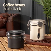 Stockage de café domestique Réservoir scellé Presse Sous Vide Grain de Café En Acier Inoxydable Bac À Vide Conteneurs De Stockage De Grains De Café