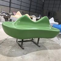 Chaises de jardin en fibre de verre écologiques, faites à la main, style pop art, design en forme de bosse, longueur 260 cm, pour le shopping