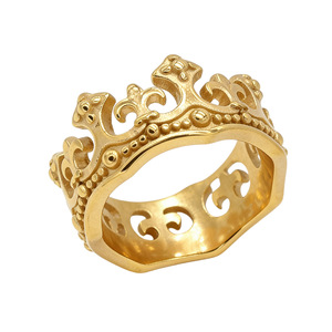 Anillo de Cristal Retro con Diseño de Corona Romana <span class=keywords><strong>Antigua</strong></span>, Joyería de Comercio Exterior, Anillo de Personalidad para Hombre y Mujer - Product Image 3