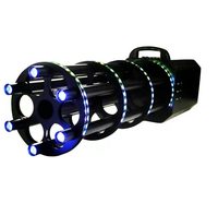 Pistolet à confettis électronique Gatling, équipement d'ambiance pour fêtes de grand ouverture, éclairage RGB, batterie rechargeable, mariages, concerts, portée 6-9m