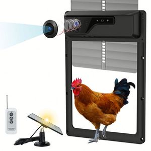 Trang trại mới nâng cấp Wifi kích hoạt năng lượng mặt trời được xây dựng trong bộ đếm thời gian điện năng thấp tự động gà Coop cửa với máy ảnh - Product Image 1