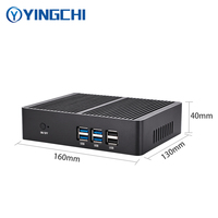 YINGCHI Factory Pricefanless Desktop Computer I3 4005U 5005U I5 4200U 5200U I7 4500U Win10 Home Office Mini PC