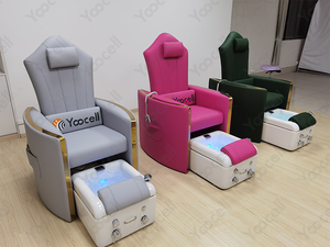 Yoocell – chaise de spa de luxe moderne gris clair, chaise électrique de réflexologie des pieds, <span class=keywords><strong>manucure</strong></span> et pédicure, pour salon de <span class=keywords><strong>manucure</strong></span>, <span class=keywords><strong>2022</strong></span> - Product Image 4