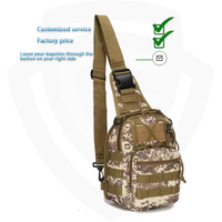 Sac de Poitrine Tactique Double Sécurité en Polyester Oxford Vert, Sac à Bandoulière Molle, Sac à Dos d'Assaut Étanche avec Fermeture Éclair