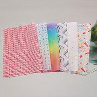Papier d'emballage cadeau de haute qualité, 10 pièces, pour bonbons et chocolat, emballage, marque-page en tissu, accessoires floraux