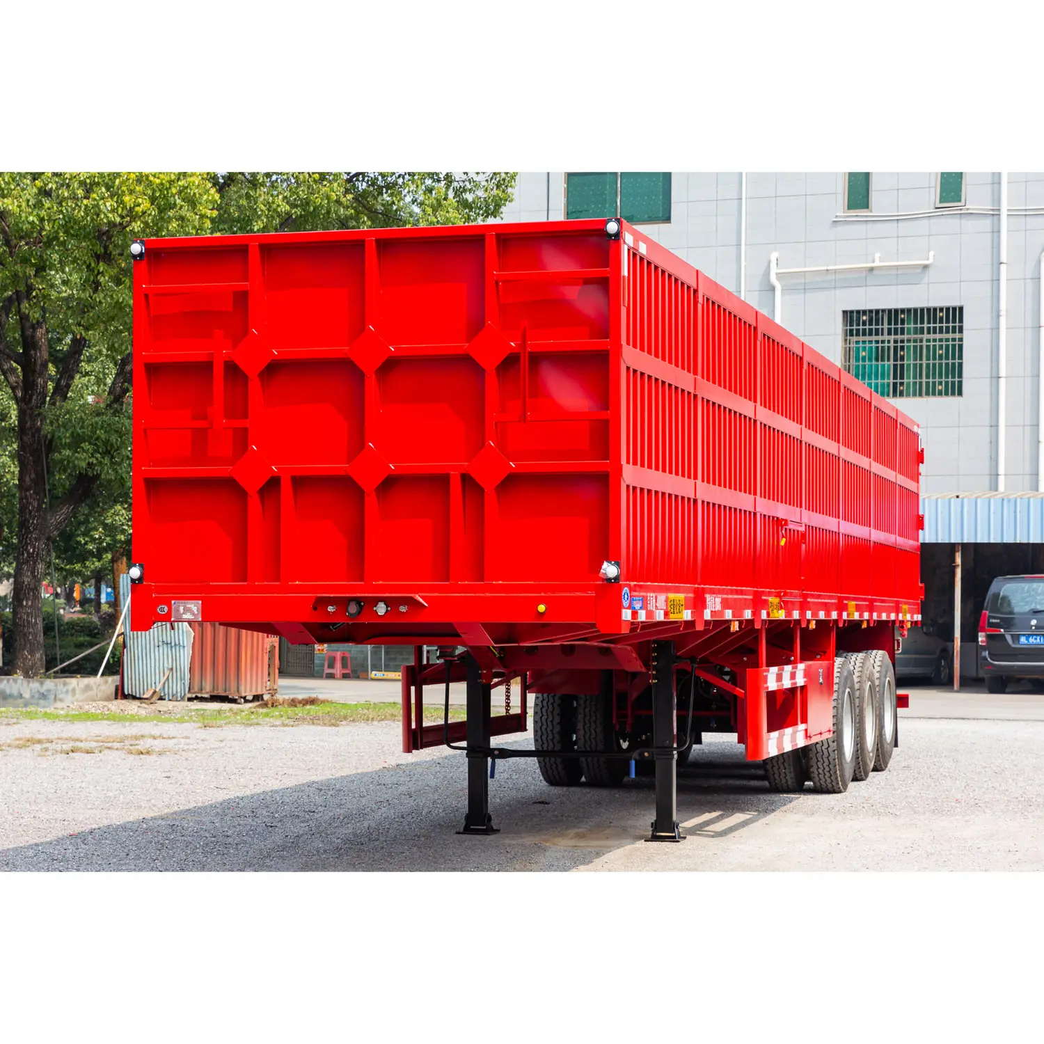 China Manufacturer 3 Axle Cargo Transport Dry Van Type Box Semi Trailer