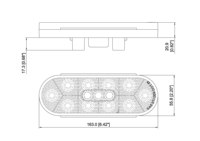 Lumière LED ovale de 6 pouces Stop/Tail/Turn & Back Up Grommet Mount ou Flange Mount, Truck Trailer Tail Lamp DOT/SAE/FMVSS108