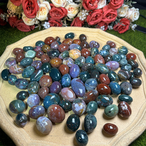 Piedras de cristales de alta calidad Kindfull, <span class=keywords><strong>jaspe</strong></span> de océano, cristales curativos caídos, piedra caída para Decoración - Product Image 1