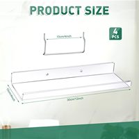 Nouvelle étagère murale en panneau perforé transparent acrylique Peg Board murs organisateur étagères de rangement panneau perforé présentoir mural