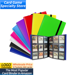 Classeur de cartes à collectionner compatible avec le dossier d'album de cartes à 9 poches, <span class=keywords><strong>livre</strong></span> de support de cartes de jeu à chargement latéral de 360 anneaux - Product Image 5