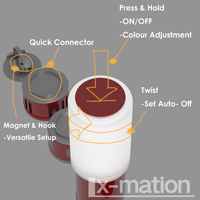 Lampe torche LED modulaire Concept, lampe de camping entièrement métallique, recharge magnétique, haut-parleur, encensoir, lumière d'ambiance compacte pour intérieur