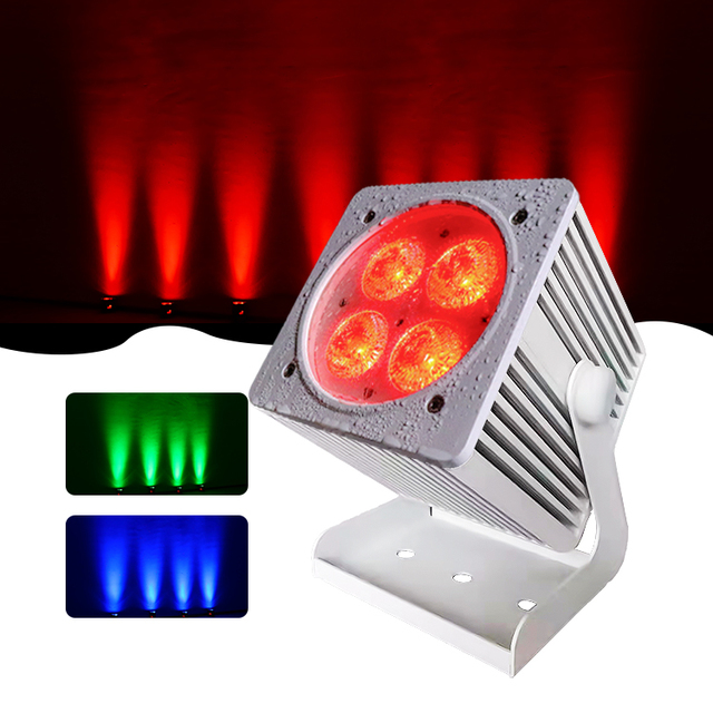 Wireless Battery Dmx Wash Par Light 4x18w High Brightness LED Beads Outdoor Waterproof  IP65 16.7 Million Color Changes 72W