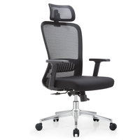Chaise de bureau de direction pivotante de luxe à dossier haut en maille, design moderne, en tissu, réglable en hauteur, pour poste de travail de réception, avec mousse de qualité supérieure