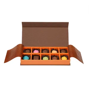 Bonbon Blister Tray Chocolate Sweet Dates Packaging Paper Gift Box Customized Rigid Boxes Handmade Chocolate Box With Dividers