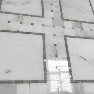 Мраморная плитка из белого и серого камня толщиной 10 мм для спальни, кухни, декора ванной комнаты - Product Image 4