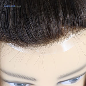 Système de perruque longue pour hommes en cheveux humains européens, base en PU fine et respirante, toupet pour coiffures longues - Product Image 4