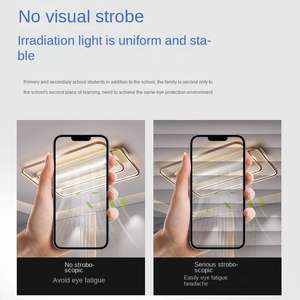 Lámpara LED Moderna sin Aspas con Cuerpo de Hierro y Ventilador, Motor de CA Silencioso para Baño, Interruptor de Control Remoto, Regulable - Product Image 4