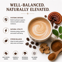 Café au Latte de Champignons Reishi Biologiques Premium OEM - Mélange Botanique Gourmand pour la Vitalité Naturelle et la Défense Systémique