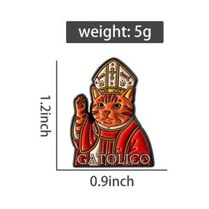 Spille in smalto a forma di gatto <span class=keywords><strong>Papa</strong></span>, spille a forma di animale cartone animato, distintivi da bavero, gioielli divertenti, regalo <span class=keywords><strong>per</strong></span> bambini - Product Image 6