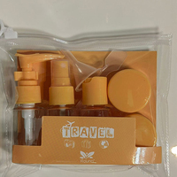 Ensemble de flacons de voyage en plastique de 30 ml, lot de 6 pièces, contenants de distribution cosmétiques, flacon de lotion, crème, vaporisateur, flacon à bouchon rabattable, pot
