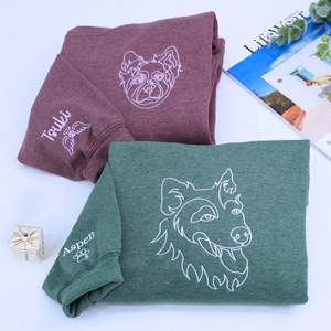 <span class=keywords><strong>Felpa</strong></span> con cappuccio con ricamo per animali domestici personalizzata con foto ritratto del tuo animale domestico regalo unico per gli amanti degli animali domestici - Product Image 4