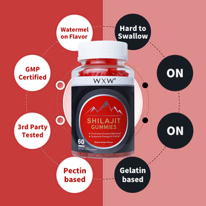 OEM/ODM shilajit Gummy vegan เพื่อบรรเทาความเครียดลูกอมสนับสนุนภูมิคุ้มกันอาหารเสริม shilajit บริสุทธิ์ - Product Image 6