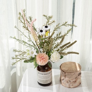 Bouquet de fleurs artificielles CallaFloral en tissu tissé plastique pour mariage et décoration intérieure CF01256 - Product Image 1
