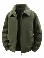 Blouson bomber noir doublé en sherpa pour homme, fermeture éclair, vêtement d'extérieur décontracté, veste d'hiver Motorhead