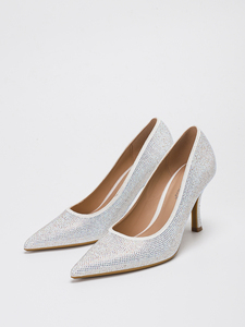 8503-3TZ Nouveaux Escarpins pour Dames Très Populaires, Chaussures de <span class=keywords><strong>Mariée</strong></span> à Talons Aiguilles et Bout Pointu, Résistantes à l'Usure et Ornées de Strass - Product Image 3