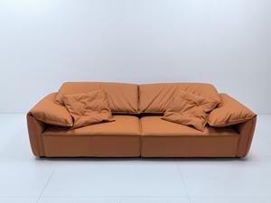 Canapé trois places en velours d'agneau moderne minimaliste de haute qualité chaise paresseuse blanche pour éponge de salon de luxe pour une utilisation en appartement - Product Image 3