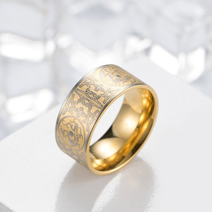 Anillo de <span class=keywords><strong>bestia</strong></span> mágica para hombre de acero inoxidable Retro cuadrado <span class=keywords><strong>bestia</strong></span> auspiciosa cuatro patrón Santo Zhuque basalwu Dragón Verde tigre blanco R - Product Image 3