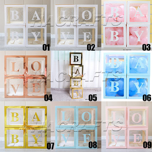 Factory Price Boy Girl Clear Transparent Baby Shower Love Letter Box Blocks <strong>Gender</strong> <strong>Reveal</strong> Backdrop for Wedding Valentines Day - Product Image 6